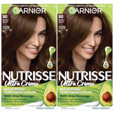 Garnier Nutrisse Color Creme Medio Natural Brown: cobertura uniforme y nutritiva para el cabello