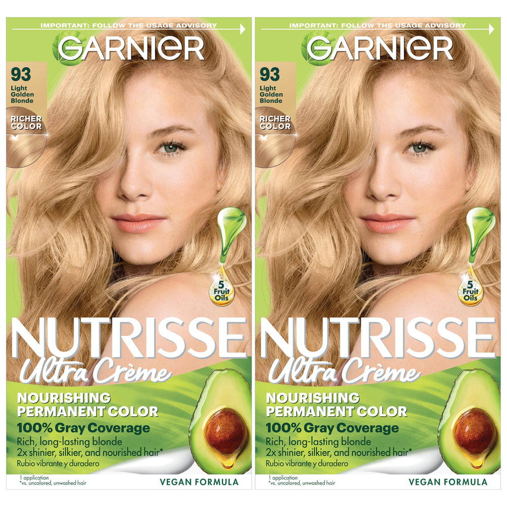 Garnier Nutrisse 93 Rubio Dorado Claro, crema colorante nutritiva para color duradero.