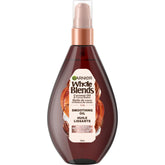 Garnier Whole Blends Aceite Alisante en botella, brillo suave gracias a coco y cacao.