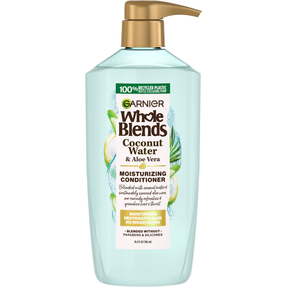 Garnier Whole Blends Agua de Coco Aloe Vera, fragancia fresca para cabello revitalizado