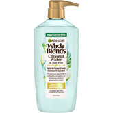 Garnier Whole Blends Agua de Coco Aloe Vera, fragancia fresca para cabello revitalizado