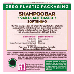 Garnier Whole Blends barra champú sólido para cabello fino, espuma suave y limpia.