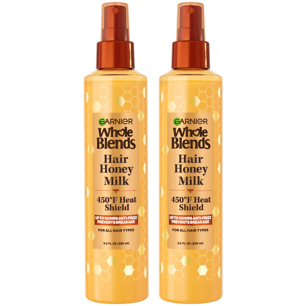 Garnier Whole Blends Hair Honey Milk protege el cabello con calor.