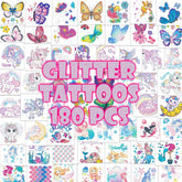 Tatuajes destellos Garsellen sirena para niñas, brillo apto para fiestas.