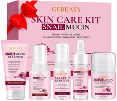 GEBEATY set cuidado piel mucin caracol, hidratación profunda para piel sensible.