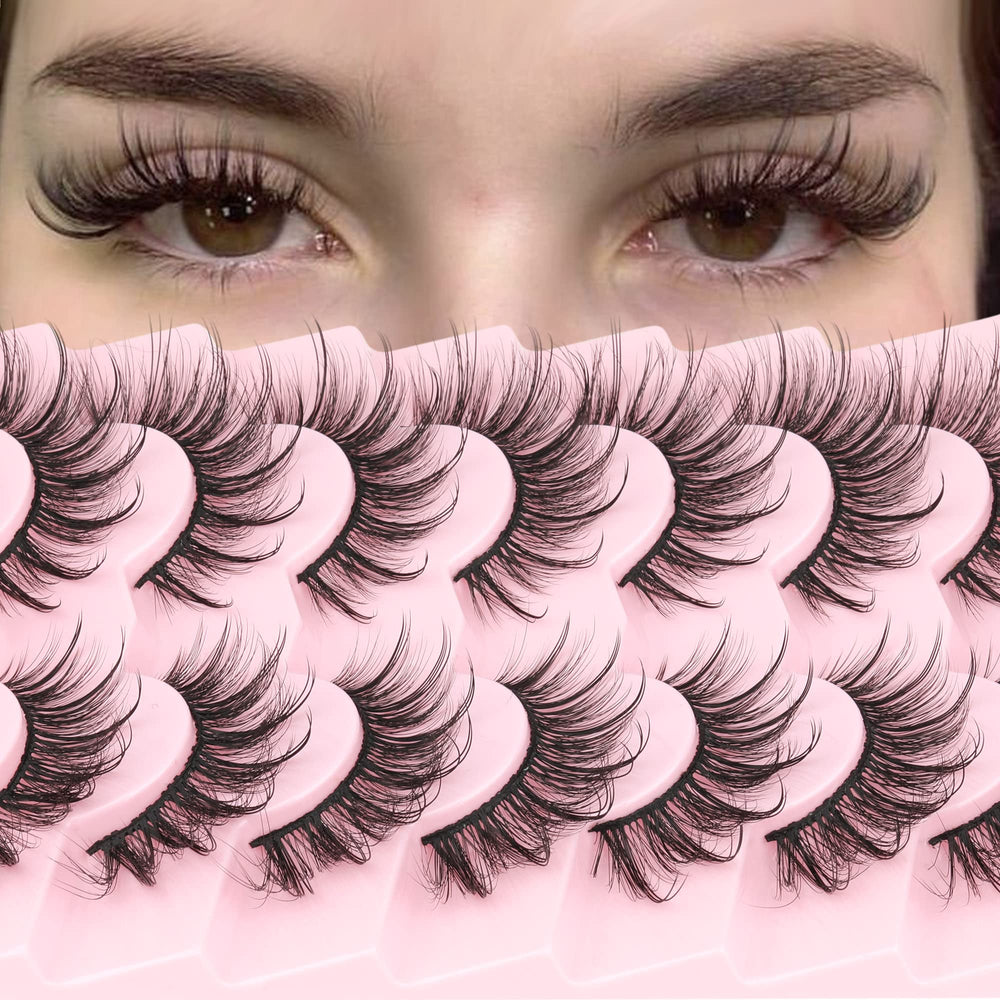 Geeneiya Pestañas Mink 18mm, efecto mechones para mirada natural.