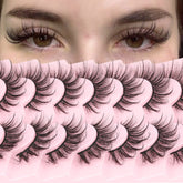 Geeneiya Pestañas Mink 18mm, efecto mechones para mirada natural.