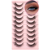 Pestañas Geeneiya mink naturales wispy cat eye para un look suave y favorecedor.