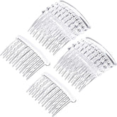 Gejoy peine lateral tortuga transparente para fijar peinados con cabello fino