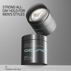 Gelactica Max Control, peinado hacia atrás con fijación estable y natural.
