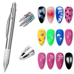 GELLAKTIK bolígrafo 5 en 1 para uñas, punto preciso y diseño creativo.