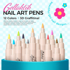 GELLAKTIK precisión en uñas: punta fina para líneas y detalles nítidos.