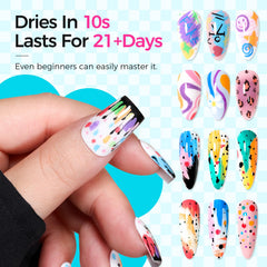 GELLAKTIK puntas 0,7 mm para arte de uñas, ideal para detalles precisos.
