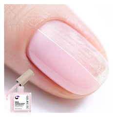 Gelike EC botella de esmalte rosa lechoso para uñas fuertes y brillantes.