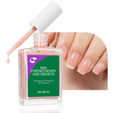 gelike ec Endurecedor de Uñas, botella con tono rosado claro, acabado natural.