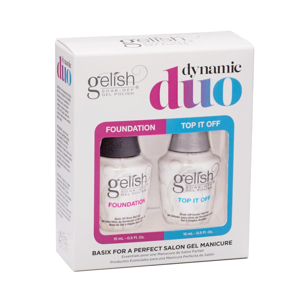 Gelish Dynamic Duo: base gel para adherencia duradera en uñas.
