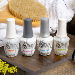 Gelish Nourish Cuticle Oil hidrata y suaviza las cutículas para uñas cuidadas.