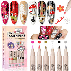 GELLAKTIK set de 6 puntas de uñas para diseños detallados.