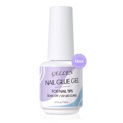 GELLEN 5 en 1 pegamento uñas tips para adhesión rápida y duradera.