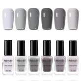 Esmalte GELLEN Gris en botella, tono elegante para uñas de otoño.