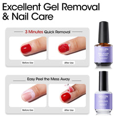 GELLEN kit components laid out for quick at-home removal