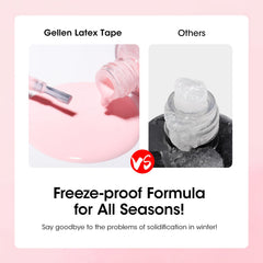 Gellen latex rosa para uñas secado rápido facilita despegar sin dañar la piel.
