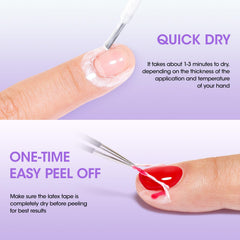 Gellen Latex Tape Aplicación fácil para crear barreras alrededor de la cutícula.