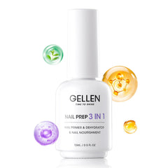 GELLEN Primer Deshidratante Uñas 3 en 1 15 ml mejora la adherencia para gel y acrílico.