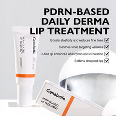 Genabelle PDRN Glaseado Tratamiento Labial acabado brillante no graso para labios naturales.