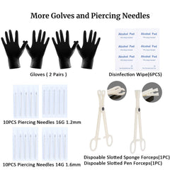 Generic agujas piercing 14g-16g para perforaciones precisas y seguras.
