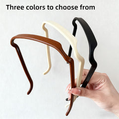 Generic diadema cuadrada invisible negro con agarre seguro para cabello grueso