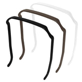 Generic diadema cuadrada invisible negro, vista frontal, ideal para cabello rizado