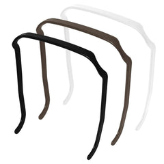 Generic diadema cuadrada invisible negro, vista frontal, ideal para cabello rizado