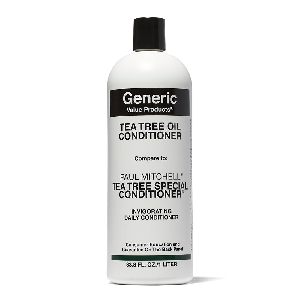 Condicionador Generic Value Products con aceite de arbol de te brinda brillo y suavidad