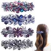 GeoGeoDIY pinza de pelo flor con cristal rhinestones para uso diario