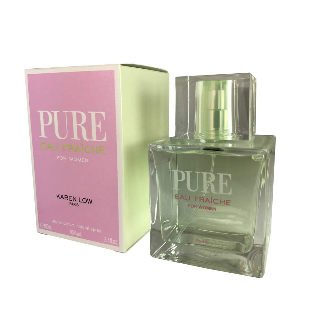 Geparlys Karen Low Pure Fraiche en frasco, aroma fresco y elegante para uso diario.