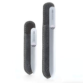 GERmanikure lima de vidrio gris, juego de dos, ideal para uñas naturales.