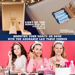 Get Trend Miroir pliable trois panneaux, rangement facile sur le bureau
