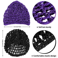 Geyoga gorro ganchillo elástico para ajuste perfecto y suave.