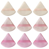 Esponja gfouns puff triangulo rosa, doble cara, aplicación uniforme de base.