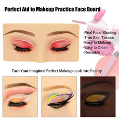 GFPGYQ tablero-practica-maquillaje-ojos-blanco, tamaño portátil para practicar en casa.