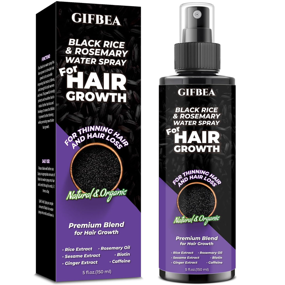 GIFBEA serum-arroz negro en botella para crecimiento capilar