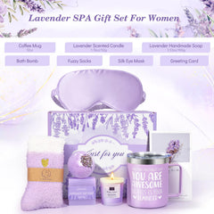 GiftPeak taza termica acero inoxidable lavanda, mantiene bebidas calientes por horas