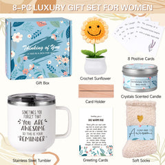 GiftPeak vela aromática con cristales para relajación en casa