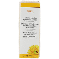 GiGi tiras de depilación de muselina natural pequeñas para uso en casa.