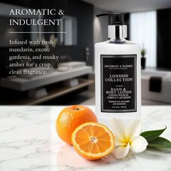 Notas de aroma: mandarina y gardenia en Gilchrist & Soames London.