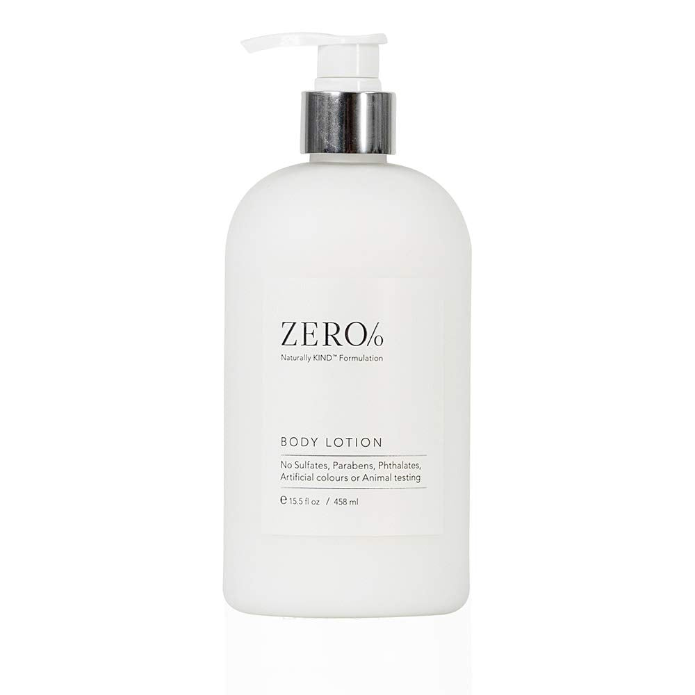 Gilchrist & Soames Zero% lotion corps en bouteille, hydratation durable.