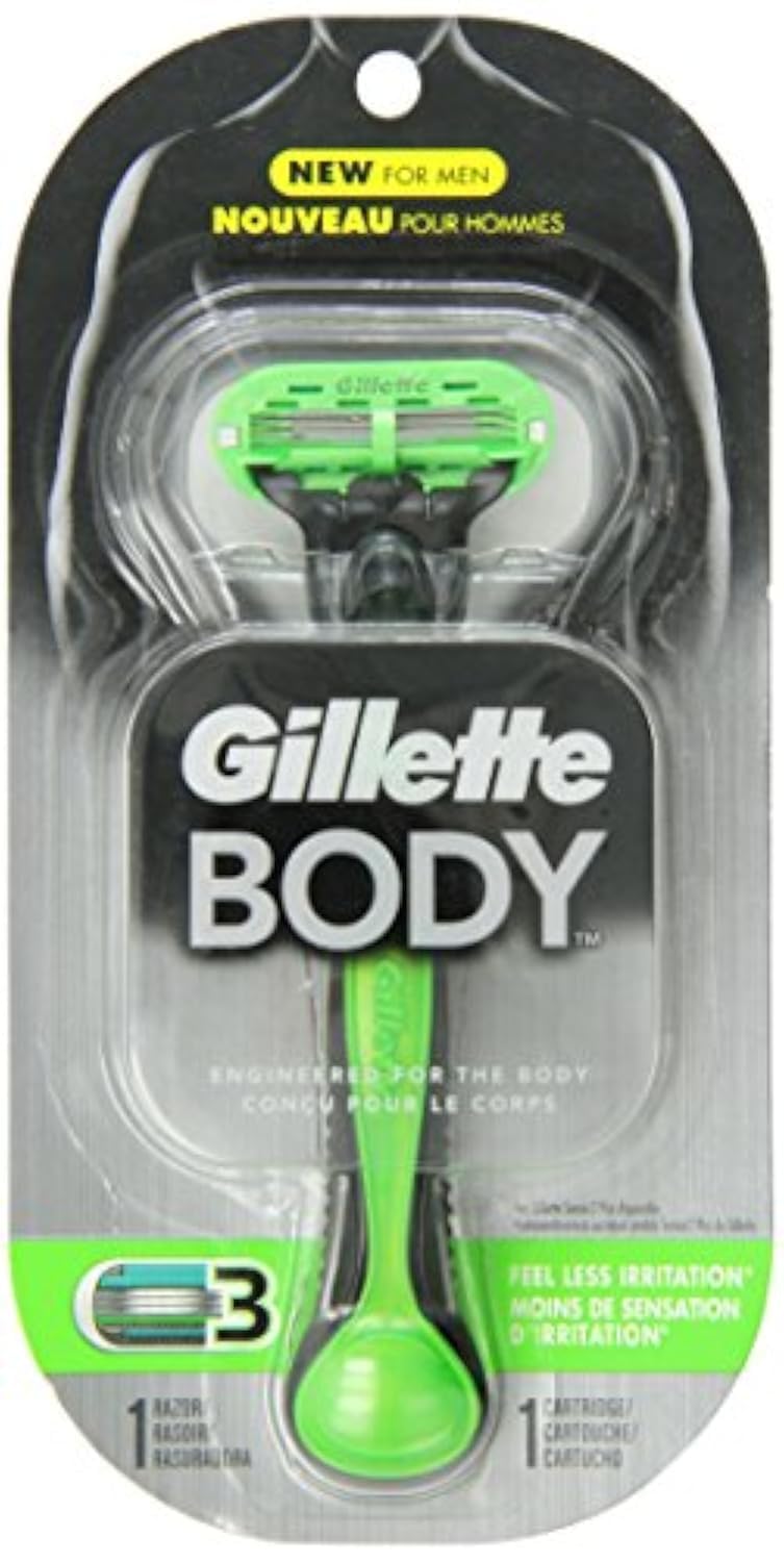 Gillette BODY con cabeza redondeada para contornos, afeitado cómodo del cuerpo.