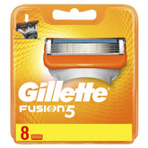Gillette Fusion5, vista frontal de las cuchillas para un afeitado cómodo.