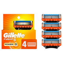 Gillette Fusion5 recambios: cuatro cuchillas, afeitado suave.